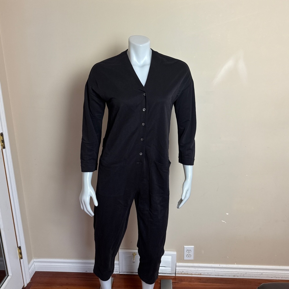 NWT NAIF Black Button-Up Jumpsuit